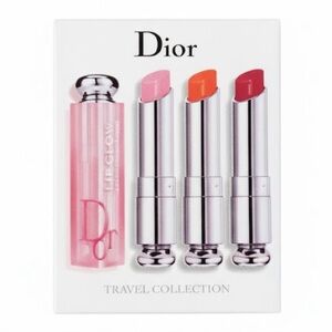 Dior Lip Glow Trio - Vibrant Pink, Bold Orange, Classic Red